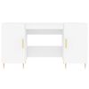 vidaXL Pisalna miza bela 140x50x75 cm inženirski les