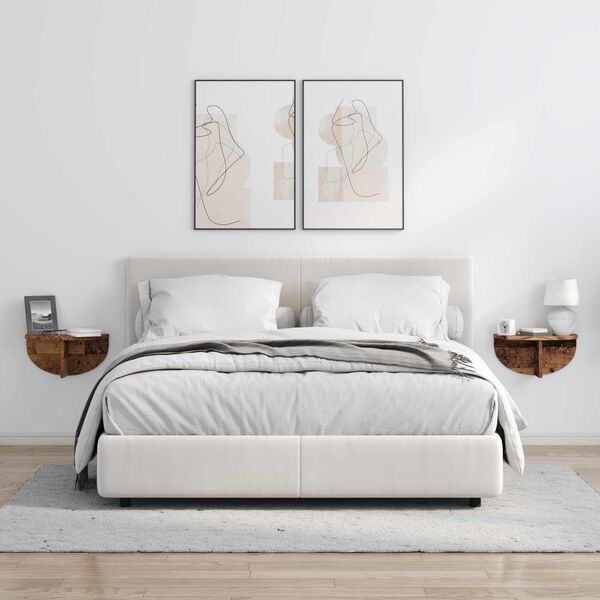 vidaXL Stenska polica Star les 38 x 19 x 19 cm Konstruiran les