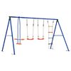 vidaXL Zunanji swing komplet večbarvno 330 x 185 x 185 cm Jeklo in PE