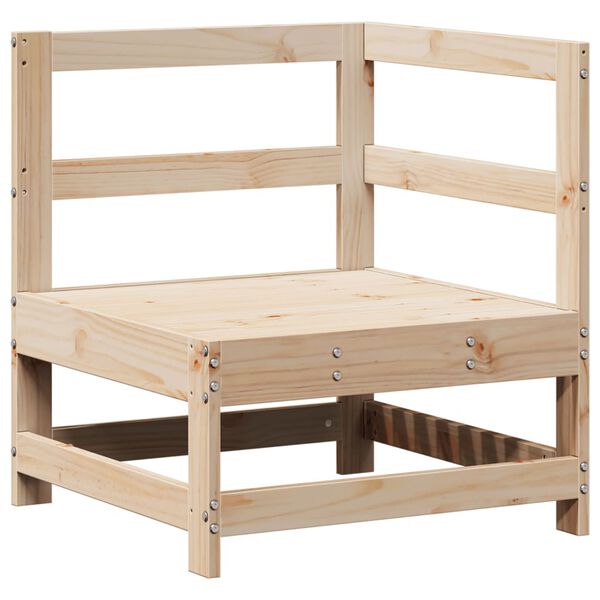 vidaXL Vrtna sedežna garnitura 3-delna trdna borovina