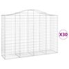 vidaXL Obokane gabion ko&scaron;are 30 kos 200x50x140/160 cm pocinkano železo