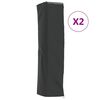 vidaXL Prevleka za grelnik 2 kosa stožec črna 58x58x228 cm 420D oxford