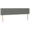 vidaXL Posteljno vzglavje temno siva 200x7x78/88 cm blago
