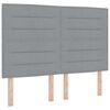 vidaXL Postelja z žimnico Box Spring Svetlo siva 140 x 190 cm blago
