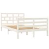 vidaXL Posteljni okvir bel iz borovine 120x200 cm