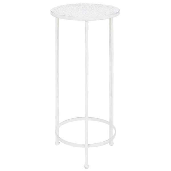 vidaXL Stojala za rože 3 kosi starinska kovina antično bela