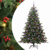 vidaXL Umestno božično drevo Zelena 180 cm PVC, kovina in plastika