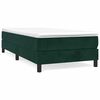 vidaXL Box spring postelja z vzmetnico temno zelena 100x200 cm žamet