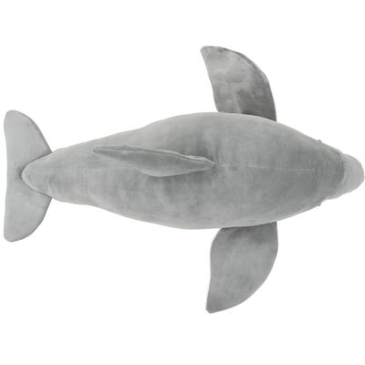 vidaXL Plišasta igrača delfin siv