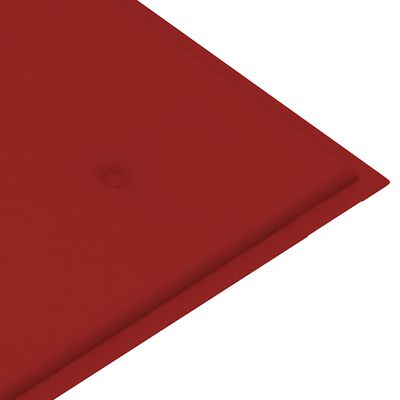 vidaXL Blazina za vrtno klop rdeča 100x50x3 cm