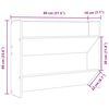 vidaXL Stenska omara za čevlje bela 80x18x60 cm inženirski les
