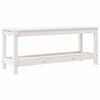 vidaXL Vrtna klop bela 108x35x45 cm trdna borovina