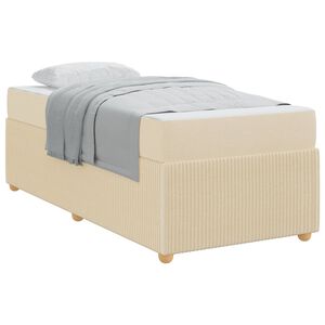 vidaXL Konstrukcija postelje krema 80 x 200 cm blago