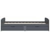 vidaXL Posteljni okvir s predali temno siva borovina 90x200 cm