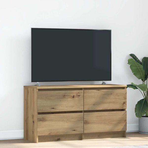 vidaXL TV omarica artisan hrast 100x35x54 cm inženirski les
