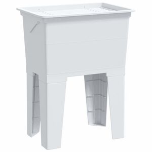 vidaXL Kad za perilo bela 59x41x75 cm smola