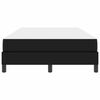 vidaXL Konstrukcija postelje z vzmetnico Črna 120 x 200 cm blago