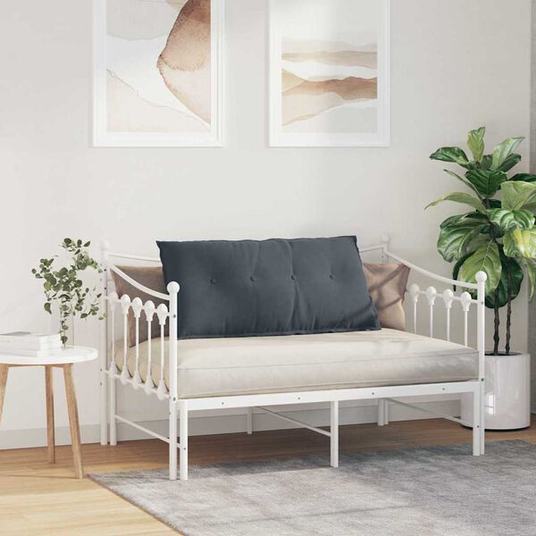 vidaXL Poglavni vzglavnik Temno siva 100 x 50 cm Žametna tkanina