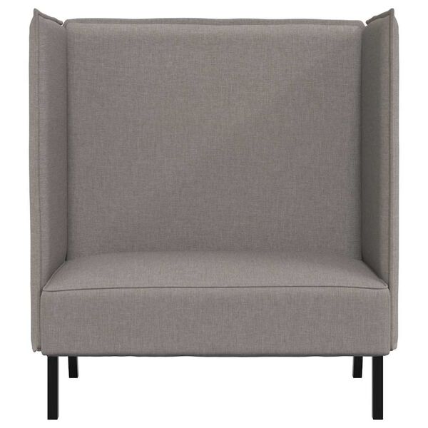 vidaXL Zofa z visokim naslonom 101cm Taupe blago