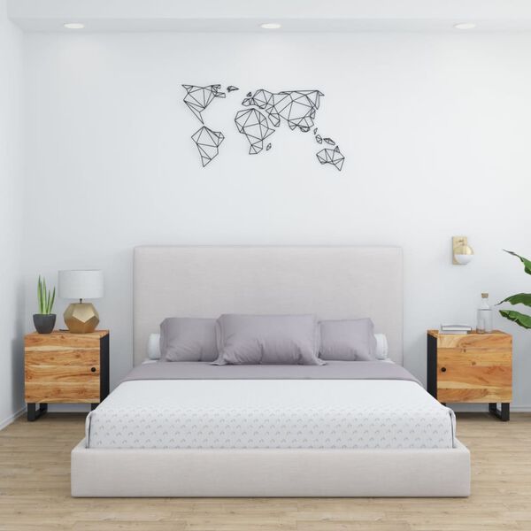 vidaXL Nočna omarica 2 kosa 40x33x46 cm trden akacijev les