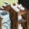 vidaXL Golf omara s kolesom Enobarvno Dimljeni oreh 65 x 45 x 98 cm