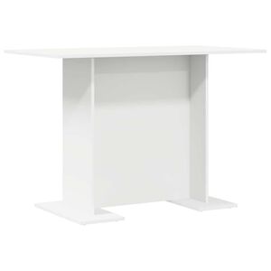 vidaXL Jedilna miza Bela 110 x 60 x 75 cm Konstruiran les
