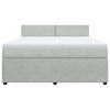 vidaXL Box spring postelja z vzmetnico svetlo siva 180x200 cm žamet