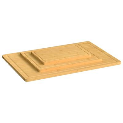 vidaXL Komplet desk za rezanje 3-delni bambus