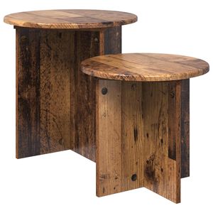 vidaXL Komplet stranskih mizic 2 kos Star les &Oslash; 45 x 45 cm