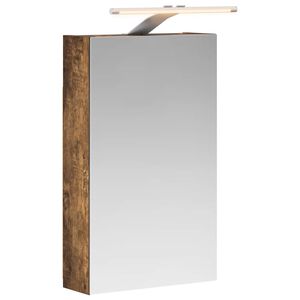 vidaXL Kopalni&scaron;ka ogledalna omara Dimljeni oreh 30 x 10,5 x 50 cm