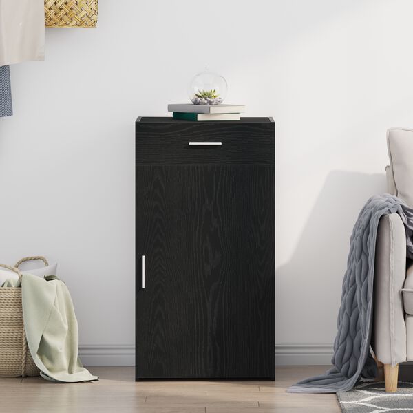 vidaXL Strani &scaron;al s predalom Črna Orehovina 50 x 42,5 x 93 cm