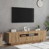 vidaXL TV omarica z LED artisan hrast 160x35x40 cm inženirski les