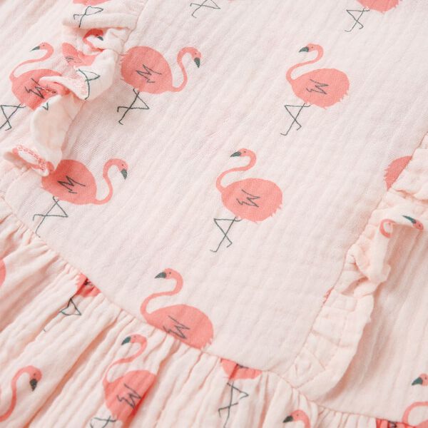 Otroška obleka z volančki nežno roza 92