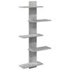 vidaXL PrFloating Shelf Betonsko siva 48,5 x 15 x 101 cm