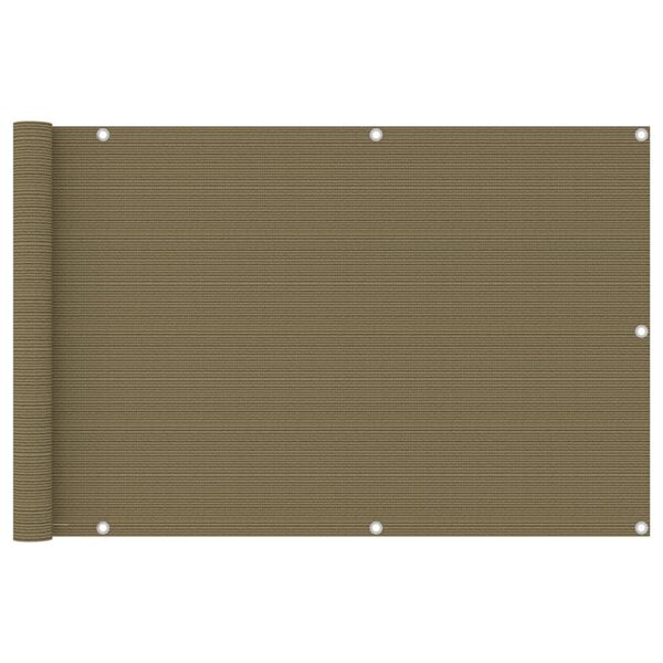 vidaXL Balkonsko platno taupe 90x500 cm HDPE