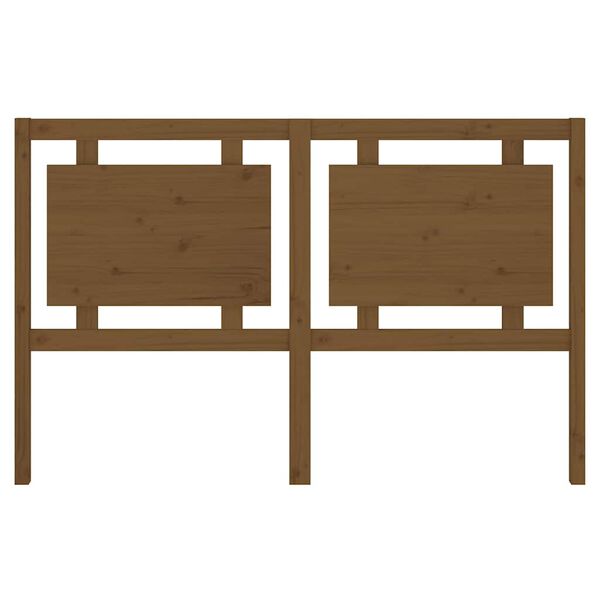 vidaXL Posteljno vzglavje medeno rjavo 155,5x4x100 cm trdna borovina
