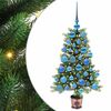 vidaXL Božično drevo med 150 LED z stojalom Zelena 90 cm PE