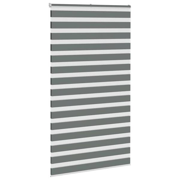 vidaXL Zebra Blind Dark Grey 125x230 cm &Scaron;irina tkanine 120,9 cm