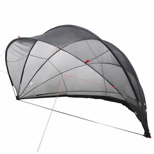 vidaXL Paviljon za bazen Črna 472 x 460 x 229 cm
