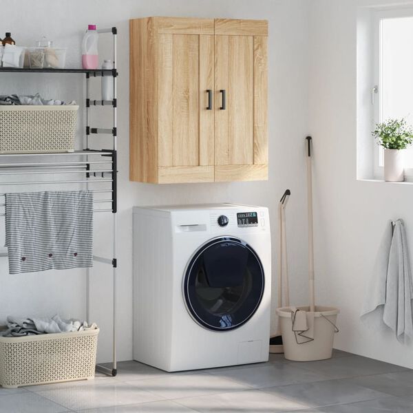 vidaXL Stenska omarica sonoma hrast 69,5x34x90 cm inženirski les