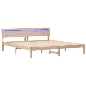 vidaXL Konstrukcija postelje Rjava 180 x 200 cm Masivno borovo les
