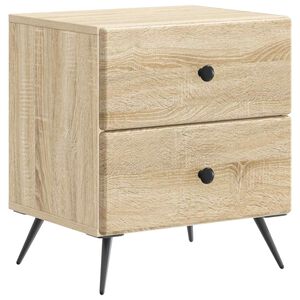 vidaXL Nočna omarica Sonoma hrast 43 x 34,5 x 47,5 cm Inženirski les