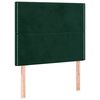 vidaXL LED posteljno vzglavje temno zeleno 100x5x118/128 cm žamet