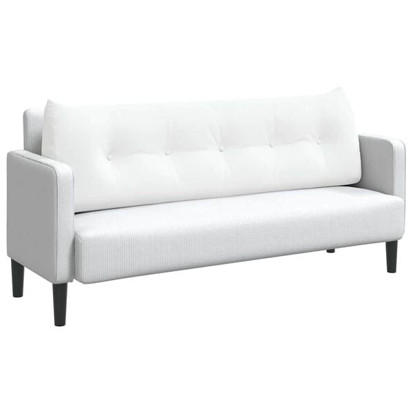 vidaXL Poglavni vzglavnik Bela 160 x 24 x 50 cm blago