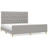 vidaXL Posteljni okvir brez vzmetnice svetlo siv 160x200 cm blago