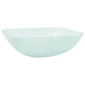 vidaXL Steklen umivalnik 42x42x14 cm mat