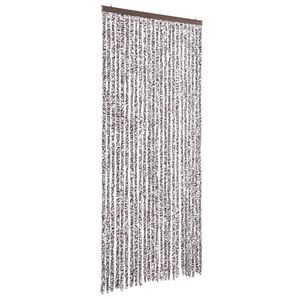 vidaXL Zavesa proti mrčesu iz &scaron;enilje 100x220 cm rjava in bež