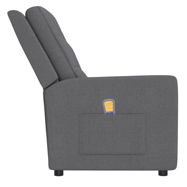 vidaXL Masažni &scaron;tirised svetlo siv iz blaga