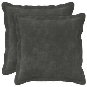 vidaXL Blazina z blazino HOUTEN 2 kos Antracit Mikrofibra