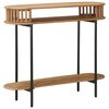 vidaXL Ročno izdelana končna miza Teak rjava 90 x 30 x 75 cm